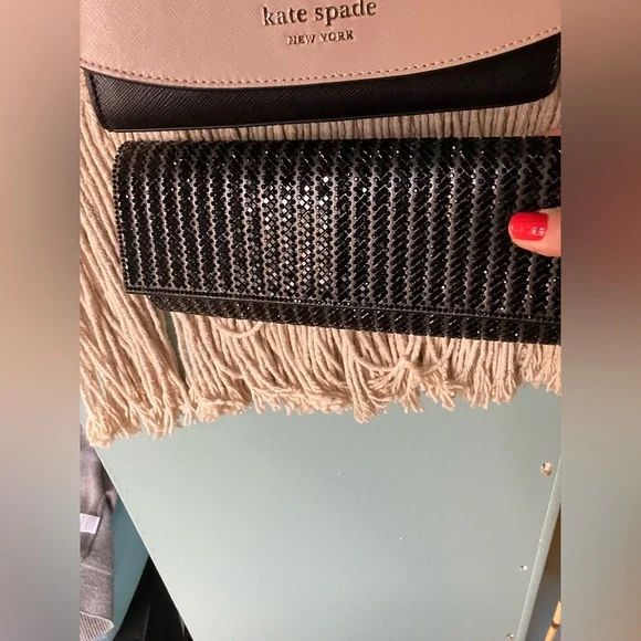 Like New Starlit black sequence clutch - Picture 6 of 8